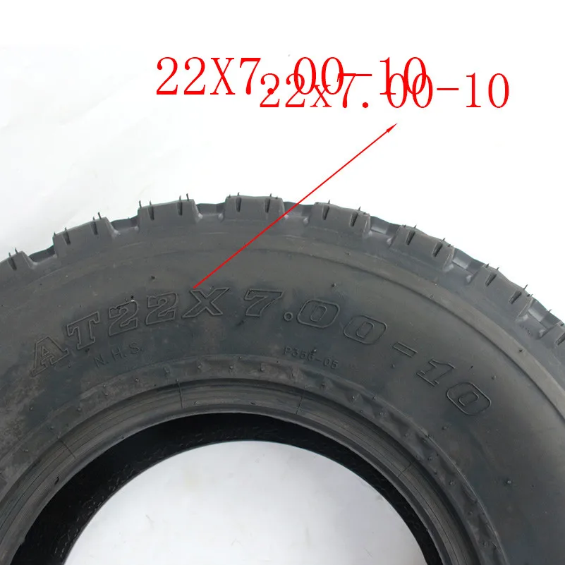 2PCS New Good Quality GO KART KARTING ATV UTV Buggy 22x7.00-10 Inch Tubeless Tyre Rubber Tire