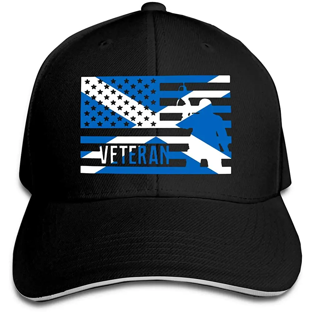 Мужская Женская ветерана Американский Флаг Шотландии бейсболка