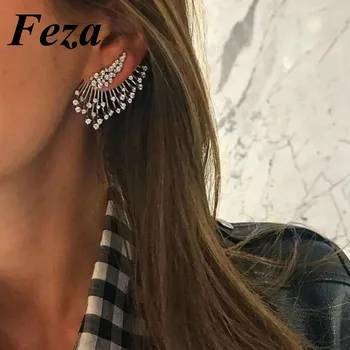 

Wing Earrings Brand Trendy Big Crystal Statement Earrings Wedding Stud Earrings Women Party Hanging Earrings Jewelry Wholesale