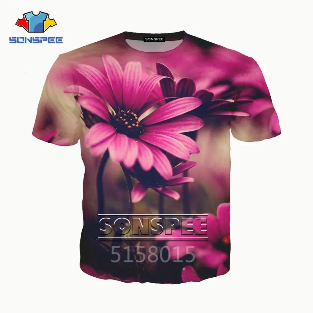 SONSPEE/красивая Мужская и женская одежда в стиле Харадзюку С Цветочным 3D принтом