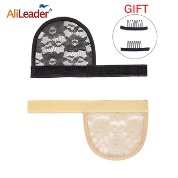 

Alileader Professional Ponytail Hairnet With Free Combs For Making Ponytail Hair With Adjustable Strap Weaving Glueless Wig Cap