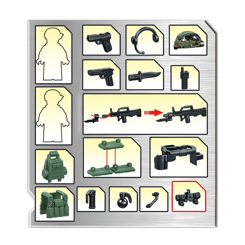 DIY SWAT команда Фигурки строительные блоки военный солдат мини куклы кирпичи