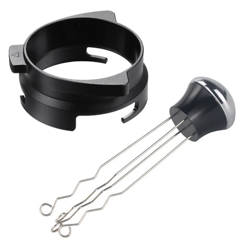 1 Pcs 54Mm Espresso Dosing Funnel Coffee Ring Rotatable Loop & 58Mm 51Mm Tamper Distributor Leveler |