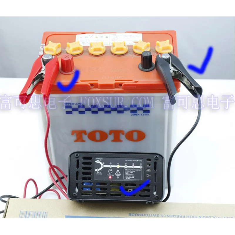 FOXSUR 12V 10A Automatic Smart Battery Charger