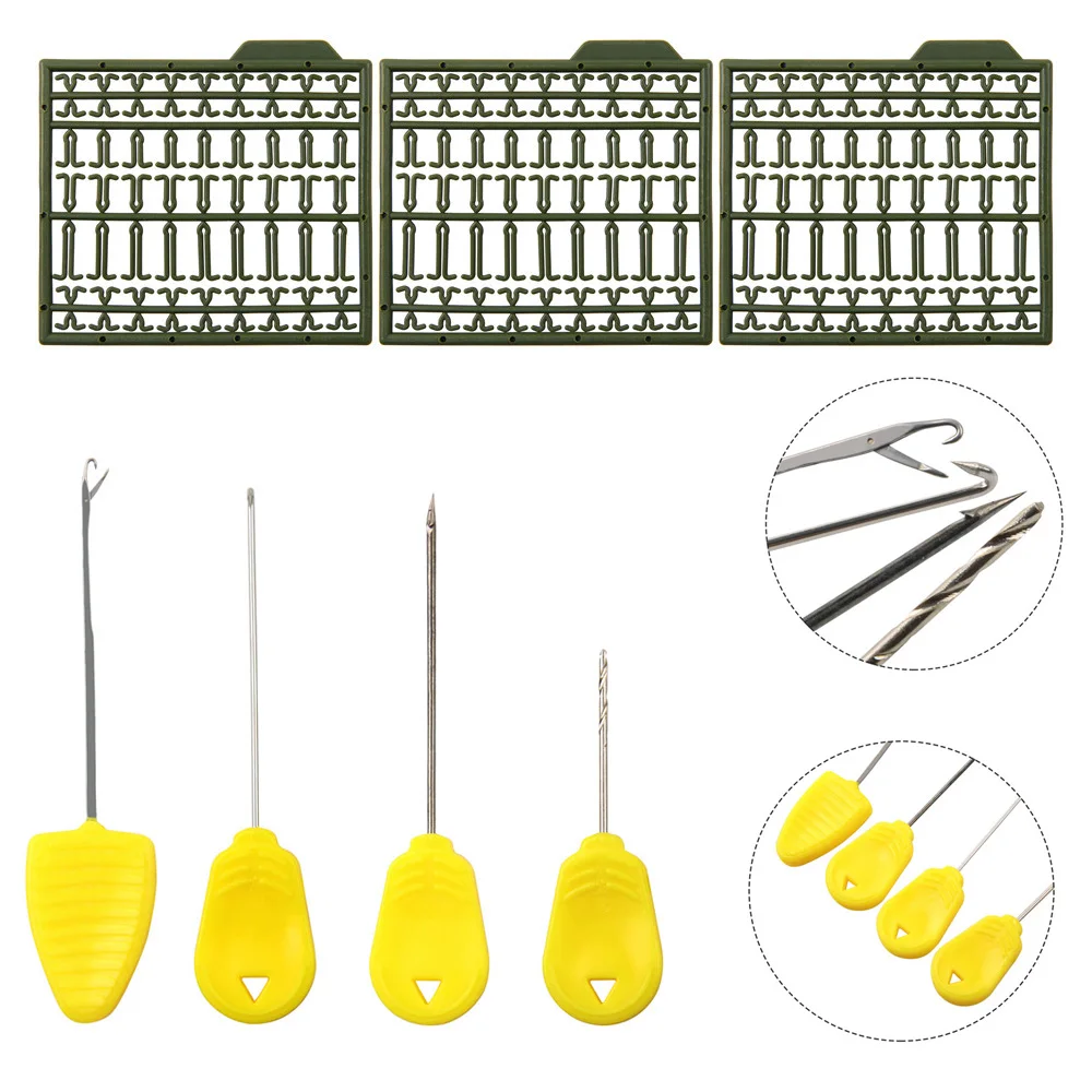 

7pcs Carp fishing baiting needles splicing needles knot puller scissors with boilies pop up stopper chod hair rigs tools