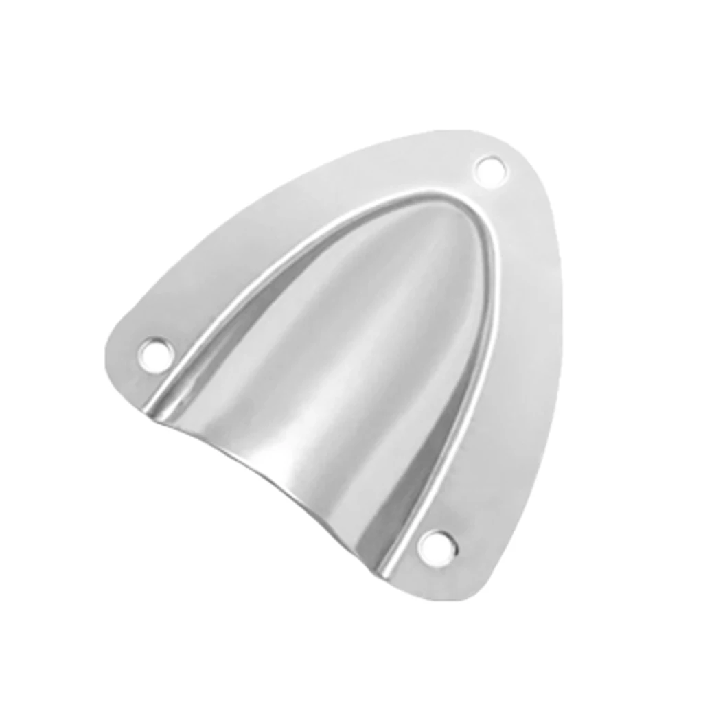 Silver Vent Hole Cover Vent Cover, Stainless Steel, Clam Shell Shape