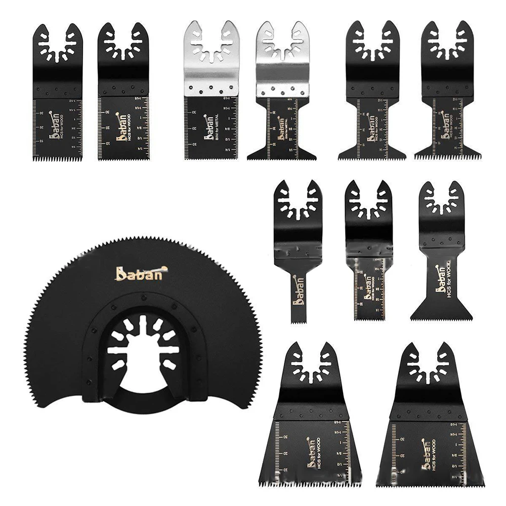 

12/20pcs Multi-Function Bi-Metal Precision Saw Blades Oscillating Blade Multi Wood Cutting Kit Chipboard Tools