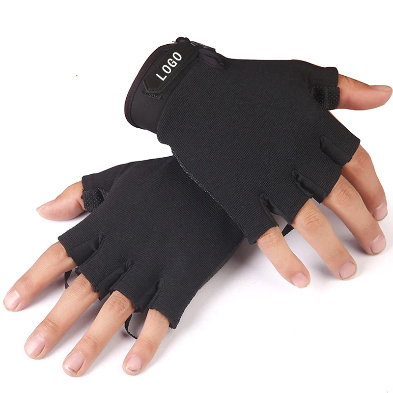 Мужские Нескользящие велосипедные перчатки для тренажерного зала и фитнеса, перчатки для мотоцикла, женские летние перчатки для мотоцикла - Цвет: Black