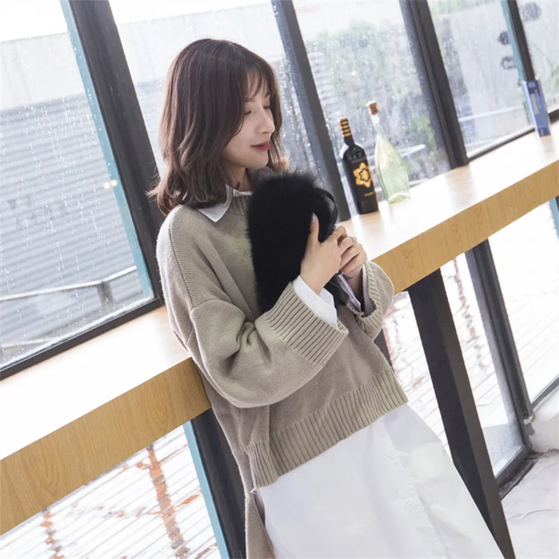 2021 New Winter Fashion Fox Fur Bag Large Capacity Single Shoulder Bag Women's Shoulder Messenger Handbag Bag Plush Female Bag