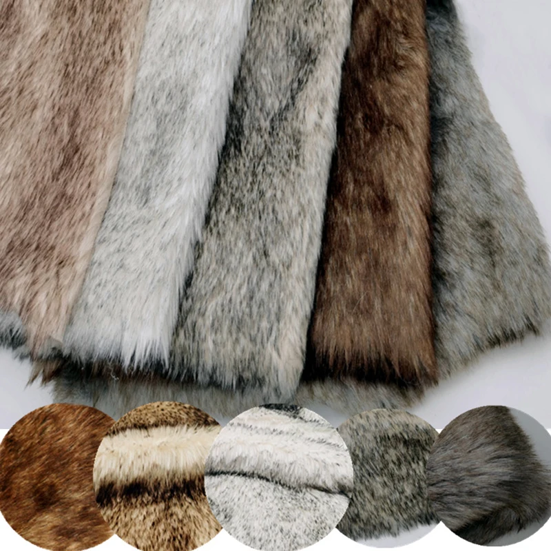 1M Length Hair Tip Dyed Coffee Imitation Rabbit Fur Artificial Plush Fabric For DIY Quilting Clothing Toy Accessories | Дом и сад