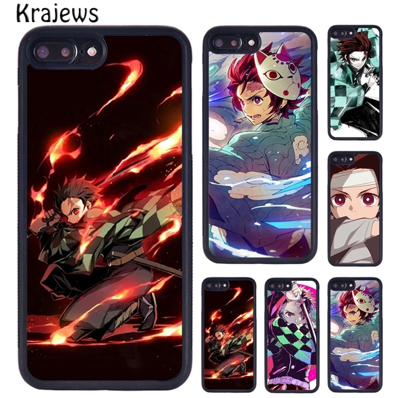 Чехол для телефона krajew Kimetsu no yaiba Tanjirou iPhone 5 6 S 7 8 plus 11 12 Pro X XR XS Max Samsung Galaxy S6 S7 S8 S9