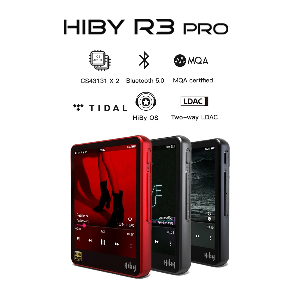 HiBy R3Pro MP3 сетевой потоковый музыкальный плеер HiRes Lossless Digital Audio Tidal MQA 5Gwifi LDAC DSD веб