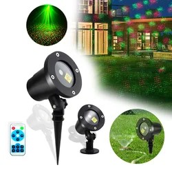 Projecteur Laser à ciel étoilé en mouvement, éclairage de paysage rouge et vert, lumière de scène pour fête de noël, jardin extérieur, lampe de pelouse 