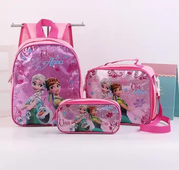 

Disney Hot Girls Frozen cartoon schoolbag kids lovely princess elsa anna backpack Cute Brand Toddler Kids boys schoolbags