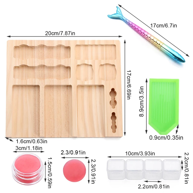 1Set Wood Diamond Painting Tray Organizer Multi-Boat Holder Beading Storage  Tray Diamond Painting Drill Clay Kits DIY Craft - AliExpress