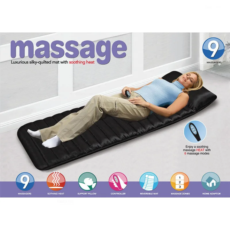 The new household 9 vibration motor body far infrared heating health massage mattress 2