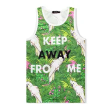 3D печатных попугай пляжные топы фитнес Быстросохнущий жилет для мужчин и женщин пары Приморский праздничный жилет без рукавов спортивная мода