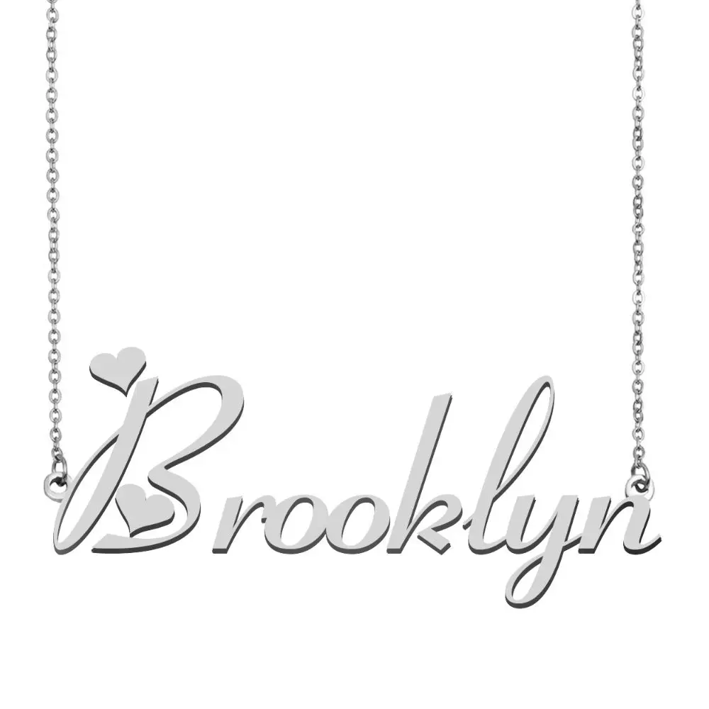 Женское Ожерелье с надписью Brooklyn Name из нержавеющей стали | Украшения и аксессуары