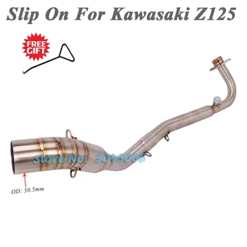 

Slip On For Kawasaki Z125 Motorcycle Exhaust Escape Modified Motorbike Stainless Front Connection Link Pipe Without 51mm Muffler