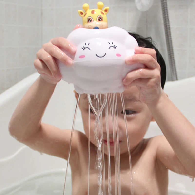 Baby Bath Toys Deer Raining Clouds Principle Sprinkler Shower Kids Water Toys Fun Cute Float Children Bathroom Bathing Toy Gifts
