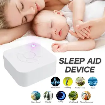 

White Night Light Noise Sleep Instrument 9 Nature Sounds LED Machine Sleeping Aid Device Relax Therapy