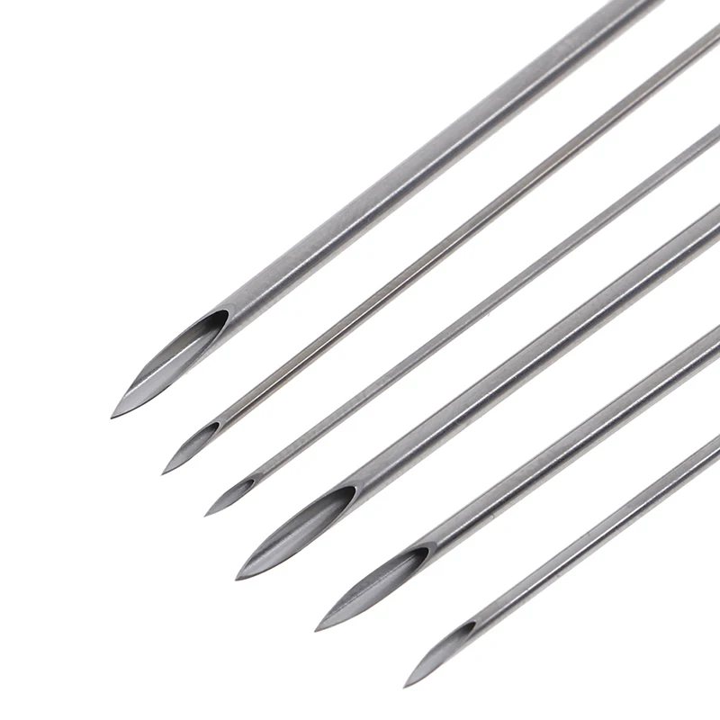 10Pcs Disposable Sterile Body Piercing Needles Tattoo Piercing Needles Kit Tool