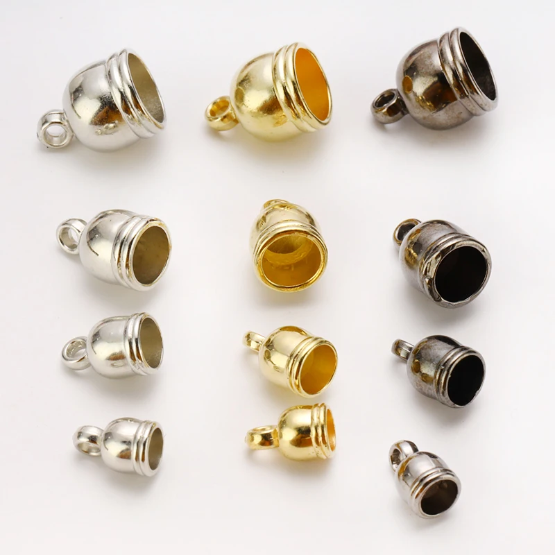 

50pcs/set Necklace End Tip Tassel Caps Beads Cap End Cap For Bracelets DIY Handmade Jewelry Finding Making Accessories