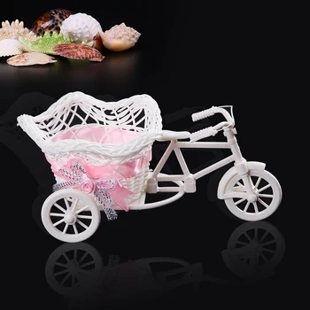 

Flower Basket Vase Storage Elegant Rattan 230*110*99mm Plastic Tricycle Tricycle Garden Bicycle Container Bike Wedding Party