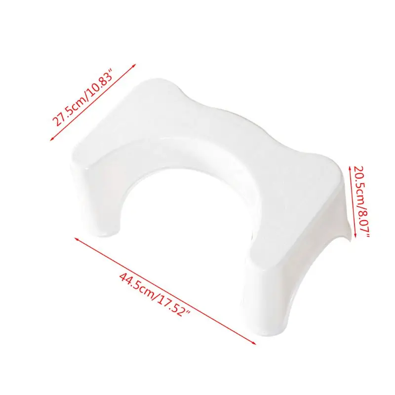 

44.5x27.5x20.5cm U-Shaped Squatting Toilet Stool Non-Slip Pad Bathroom Helper Assistant Footseat Relieves Constipation Piles