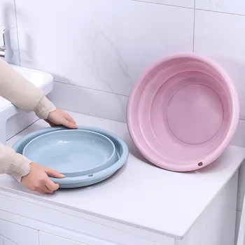 

3pcs Outdoor Folding Wash Basin Folding Bucket Container Portable Basin Collapsible Silicone Washbasin Outdoor Cleaning Tools