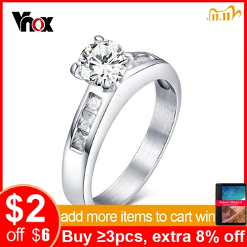 

Vnox Women's Engagement Ring CZ Stone Promise Rings for Women Bridal Jewelry