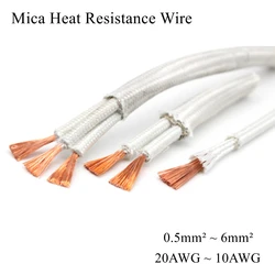 Mica Wire High Temperature Heat Resistance Bare Copper Cable Fire Retardant Glass Fiber Wrap Braid Insulation 2 3 4 Multi Core