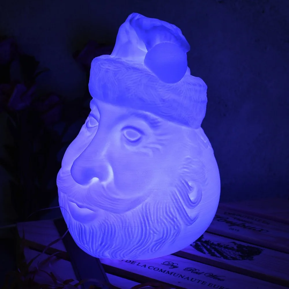 Exquisite Printing Moon Light Christmas Santa Claus Avatar 3d Print Moon Light Strange Table Lamp Night Light