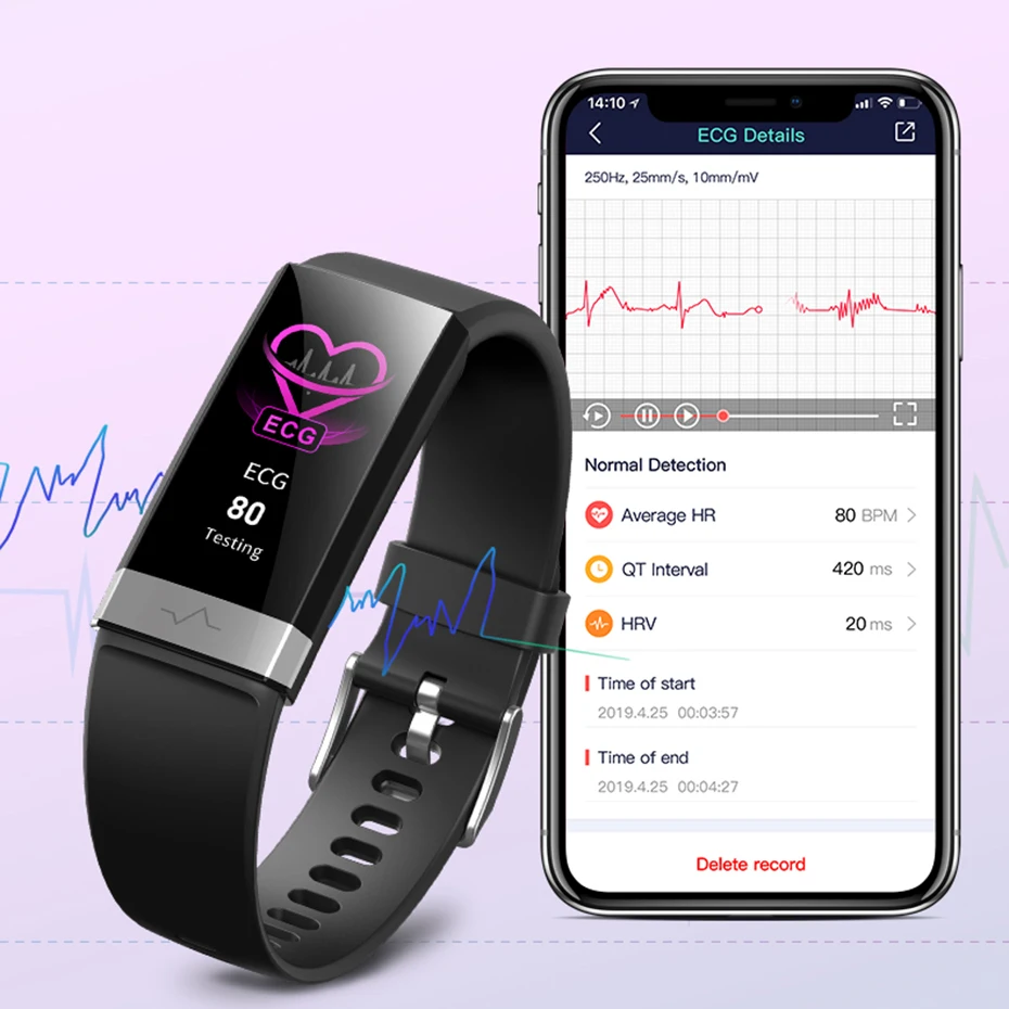 PPG+ ECG+ HRV смарт-браслет IP68 Водонепроницаемый умный Браслет пульсометр кислород монитор крови фитнес-трекер gps Спорт для Android IOS