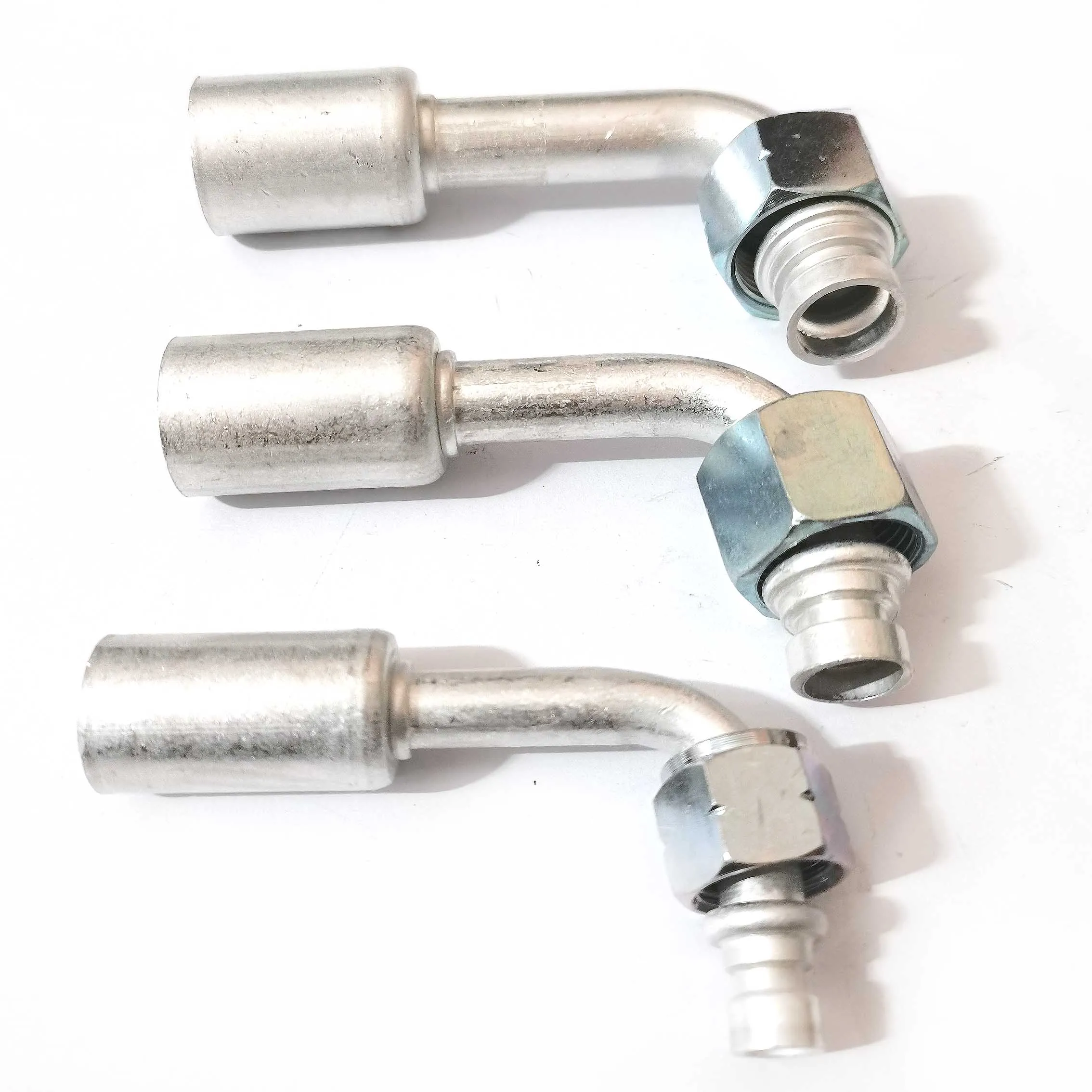 # 6 # 8 10 R134a 90 Degree with R134a Aluminum Sleeve Barb O-Ring Thread for Auto A/C Air Conditioning Lower Barrier Hose