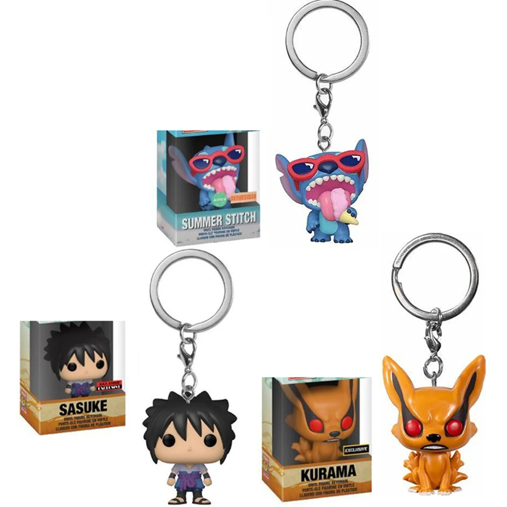 Kawaii летний Стич Sasuke Kurama Карманный Брелок виниловые экшн-фигурки коллекционные