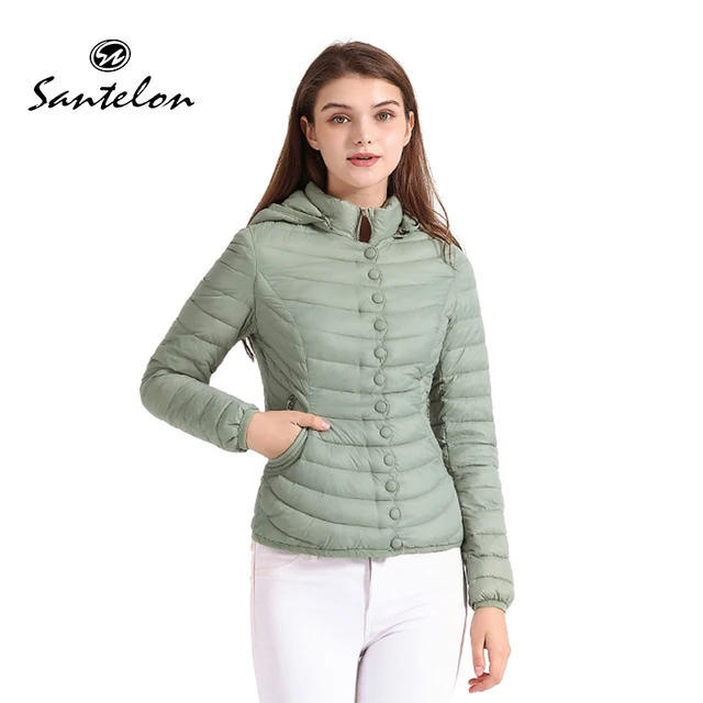 SANTELON Elegant Padded Puffer Jacket