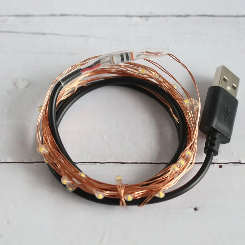 6 шт. в партии USB медный провод Сказочный светодиодный свет 50 светодиодный s для вечерние/праздничные/DIY наружные и внутренние украшения