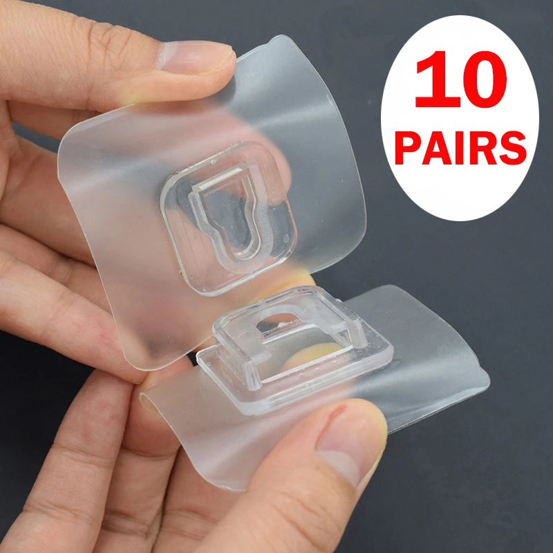 Ganchos de pared adhesivos de doble cara, colgador de ventosa transparente fuerte, soporte de pared para cocina, doblbelzijdig klevende haken