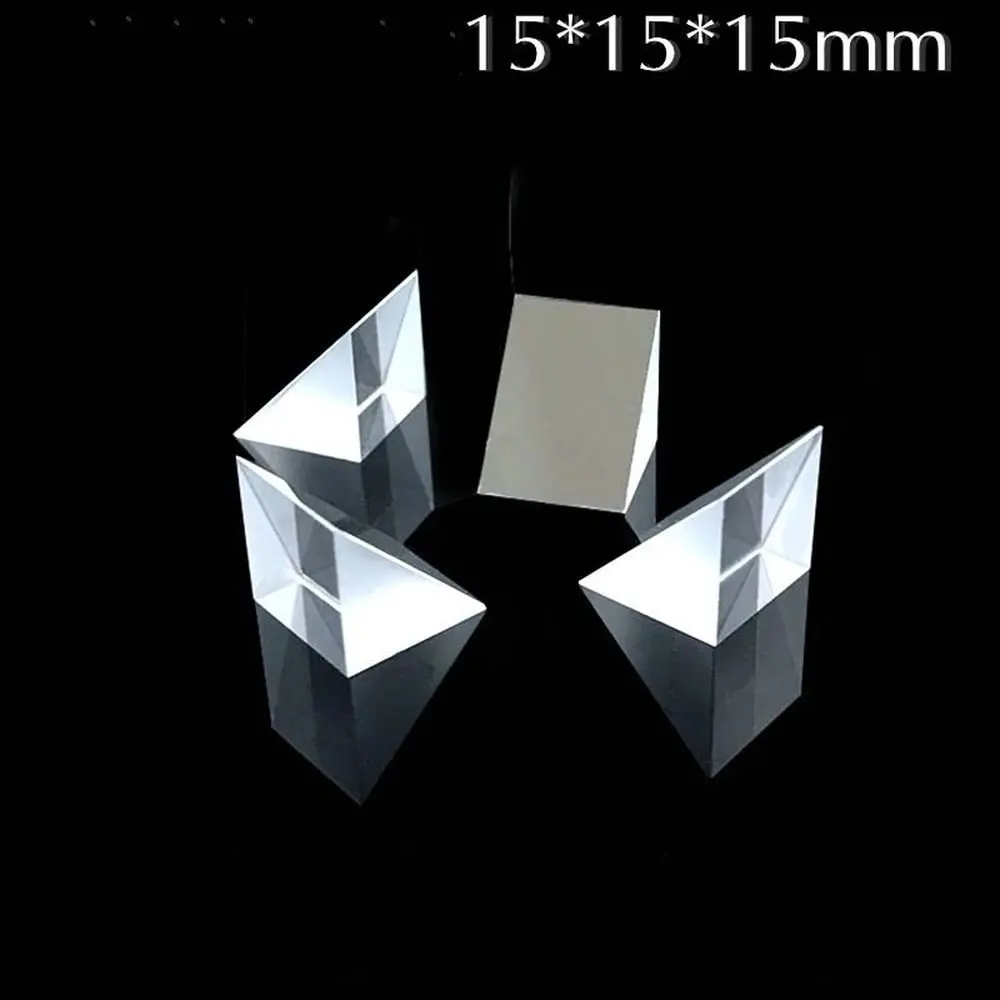 Isosceles Right Angle Prism 45 Degree 15*15*15MM Optical Glass Small Visual Inspection Diamond Mirror