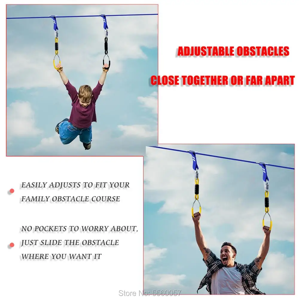 Ninja Line подвесное оборудование для обучения препятствий набор детей 15 м Slackline