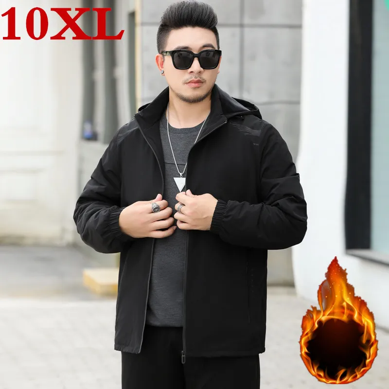 Новинка размера плюс 10XL 9XL 8XL 7XL 6XL Высококачественная Мужская Флисовая Куртка с