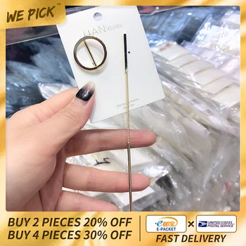 

2020 Dangle Earrings 925 Silver Hot Selling Personal AB Style Simple Circle Asymmetry Long Fashion Glossy High Quality Jewelry