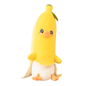 

50/65/80 cm creative banana duck plush toy pillow super soft down cotton cartoon sleeping pillow home sofa bed decoration girl g