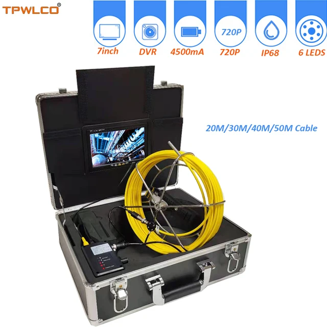 20M/30M/40M/50M Pipe Inspection Camera IP68 Drain Sewer Pipeline Industrial  Endoscope With DVR Recording Function 9 Monitor - AliExpress