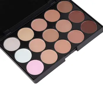 

15-Colors Makeup Concealer Palette + 10pcs Brushes Set Tool + Sponge Puff QT