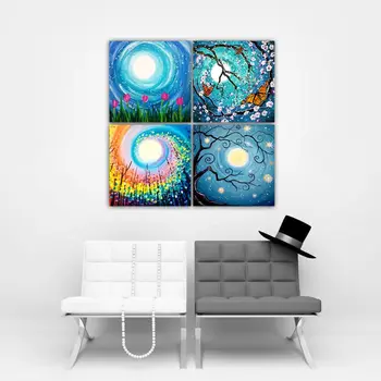 

4 Pack Streamer 5D DIY Diamond Painting Kits Full Drill Rhinestone Embroidery