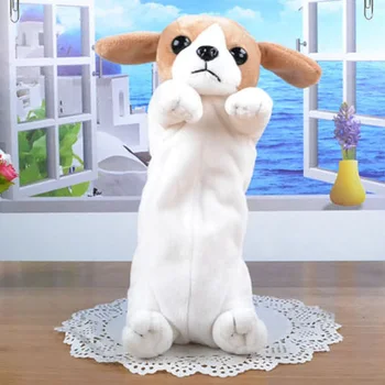 

Girls Boys Plush Kawaii Simulation Dogs School Supplies Stuffed Cartoon Cute Pencil Bag Box Doll Gift Stationery