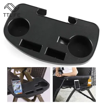 

TTLIFE Hanperal Oval Zero Gravity Chair Cup Holder With Mobile Slot and Snack Tray Clip-on Chair Side Table Phone & Cup bracket
