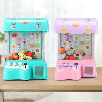 

Children'S Mini-Catch Doll Machine Home Small Grasping Music Hanging Candy Clip Dolls Twisted Egg Net Red Toy random color